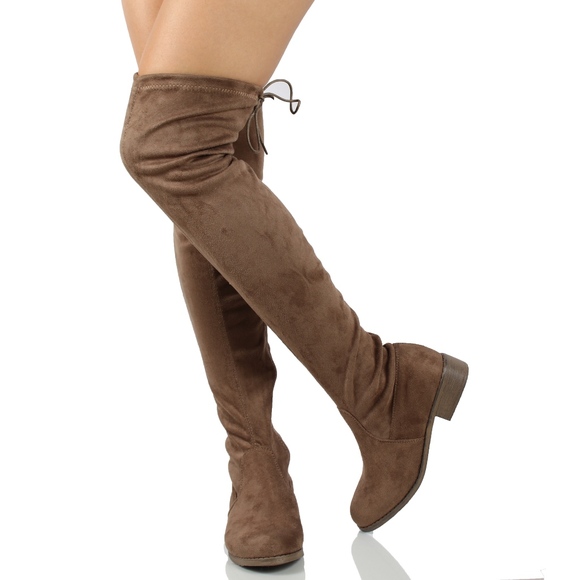 Nature Breeze Brown Over the Knee Boots - Picture 6 of 8